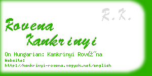 rovena kankrinyi business card